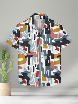 HELLCAT - Multicolor Trendy Regular Fit Printed Causal Half Sleeve Shirt for Boys