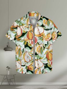 HELLCAT - Multi Color Trendy Regular Fit Printed Causal Half Sleeve Shirt for Boys