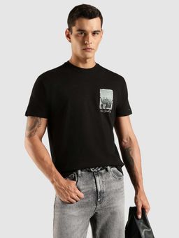 Tommy Hilfiger - Logo Regular Fit Cotton T-Shirt - Black