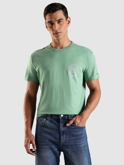 Tommy Hilfiger - Logo Regular Fit Cotton T-Shirt - Green