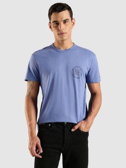 Tommy Hilfiger - Logo Regular Fit Cotton T-Shirt - Blue