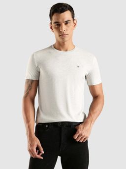 Tommy Hilfiger - Solid Slim Fit Cotton T-Shirt - Off White