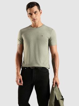 Tommy Hilfiger - Solid Slim Fit Cotton T-Shirt - Grey
