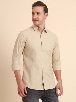JadeBlue - Beige Solid Casual Shirt
