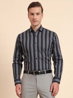 Metal - Black Striped Formal Shirt