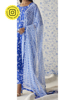 Baise Gaba - White Aaina Dupatta