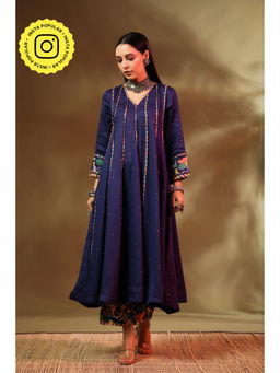 Baise Gaba - Navy Blue Mehr Anarkali Kurta