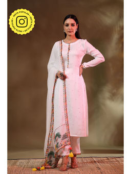 Baise Gaba - White Jugnu Kurta
