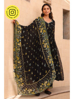 Baise Gaba - Stardust Anarkali - Black (Set of 3)