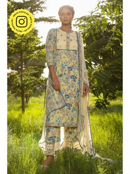 Baise Gaba - Olivia Straight Kurta - Yellow (Set of 3)