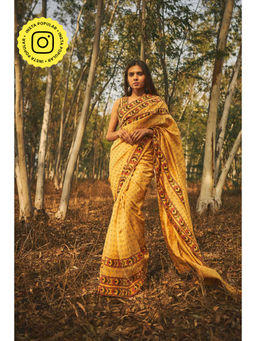 Baise Gaba - Mehtaab Chanderi Saree With Unstitched Blouse