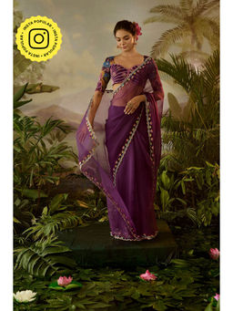 Baise Gaba - Gopi Solid Saree with Unstitched Blouse
