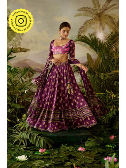 Baise Gaba - Kamli Lehenga with Blouse & Dupatta (Set of 3)