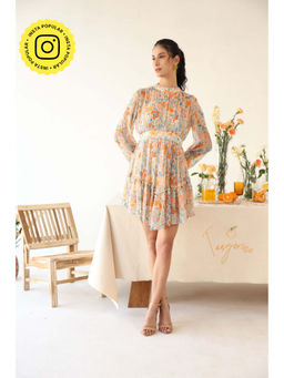 Baise Gaba - Multi-Color Floral Print Sundew Mini Dress