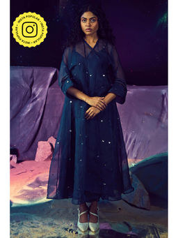 Baise Gaba - Navy Blue Meteor Dress with Slip (Set of 2)