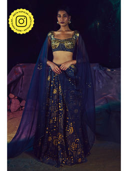 Baise Gaba - Nova Embroidered Blouse with Lehenga and Dupatta (Set of 3)