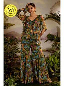 Baise Gaba - Gaaya Green Top and Pant Co-Ord Set