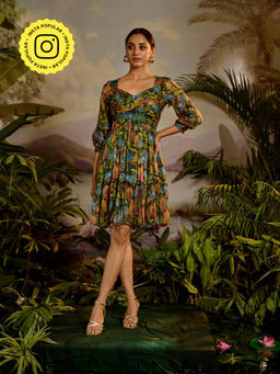 Baise Gaba - Ambika Green Mini Dress
