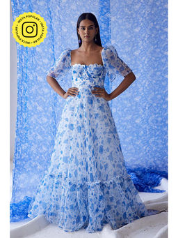 Baise Gaba - Heer Organza White Maxi Dress