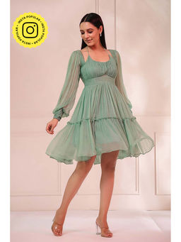 Baise Gaba - Aria Pine Green Mini Dress