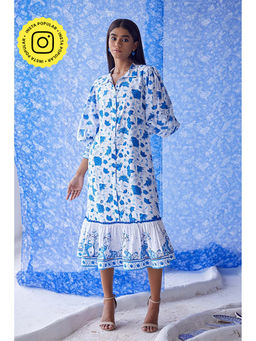 Baise Gaba - Arazi White Shirt Midi Dress