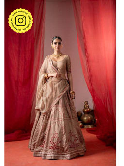 Baise Gaba - Utsav Beige Lehenga with Blouse and Dupatta