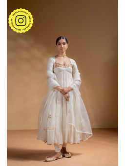 Baise Gaba - Off White Sharanya Anarkali and Churidar with Dupatta