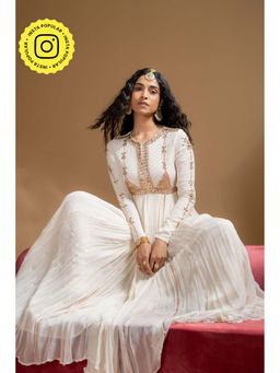 Baise Gaba - Off White Nainika Anarkali and Churidar with Dupatta