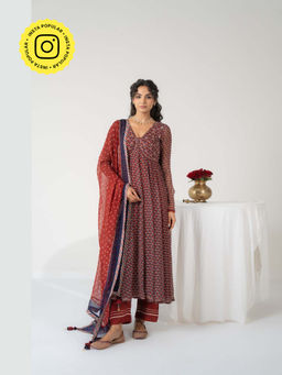 Baise Gaba - Multi-Color Suhani Anarkali and Pant with Dupatta