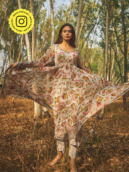 Baise Gaba - Grey Rohira Kurta