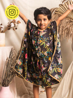 House of Ekam - Black Floral Kaftan