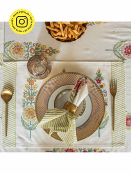House of Ekam - Saanjh Multi Cypress Placements and Napkins