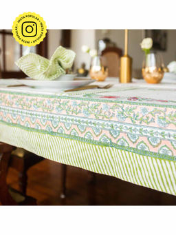 House of Ekam - Guldasta Cypress Poppy Table Cloth