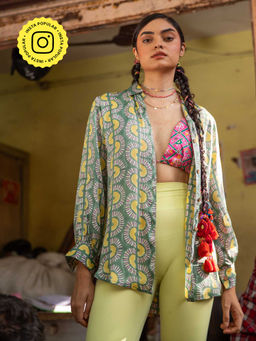 House of Ekam - Rainbow Dreams Green Shirt