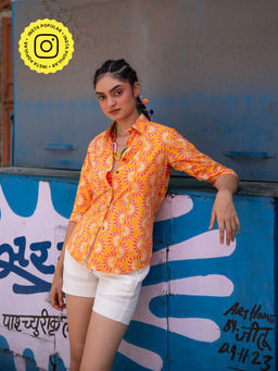House of Ekam - Rainbow Dreams Orange Shirt
