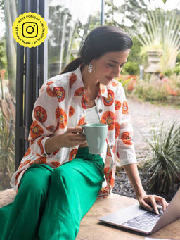 House of Ekam - Groovy Canvas Suzani Shirt