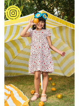 House of Ekam - Girls Pink Cotton Mini Dress