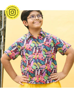 House of Ekam - Boys Multi-Color Cotton Shirt