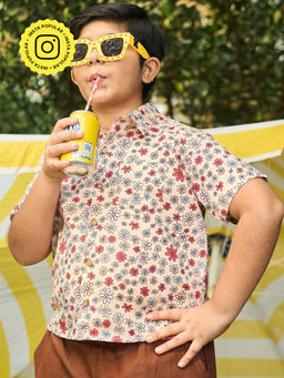 House of Ekam - Boys Multi-Color Cotton Shirt
