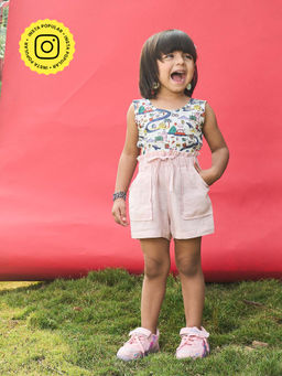 House of Ekam - Girls Multi-Color Cotton Top