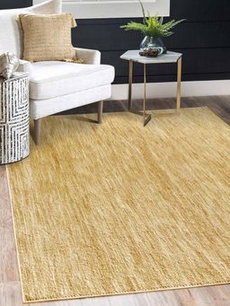 Qaaleen - Hand Woven Plain Beige 5x7 Carpet