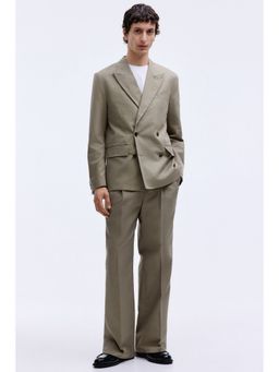 H&M - Men Green Loose Fit Tailored trousers