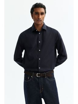 H&M - Men Blue Slim Fit Cotton shirt