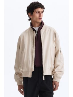 H&M - Men Beige Bomber jacket
