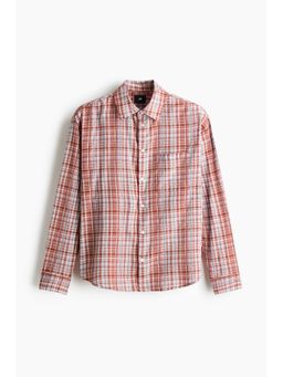 H&M - Men Orange Relaxed Fit Cotton shirt