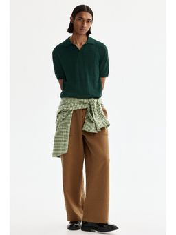 H&M - Men Green Regular Fit Polo T-shirt