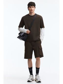 H&M - Men Brown Regular Fit Cargo shorts