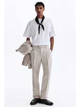 H&M - Men Grey Regular Fit Tailored trousers