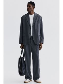 H&M - Men Grey Loose Fit Tailored trousers