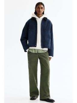 H&M - Men Green Relaxed Fit Trousers